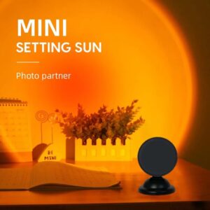 Mini USB Sunset Lamp Led Projector Night Light 16 Colors Switch Rainbow Atmosphere Home Bedroom Background Wall Decoration Gift